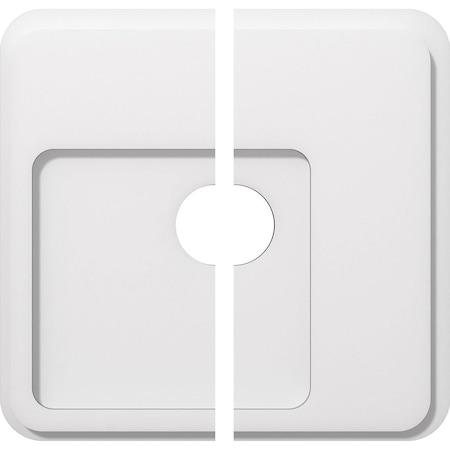 Ekena Millwork Lucan Architectural Grde PVC Contemporary Ceiling Medallion, Two Piece, 16"OD x 3"ID x 5 1/2"C x 1"P CMP16LN2-03000